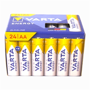 1,5 volt AA batterier - ALKALINE - 24 stk. value pack VARTA